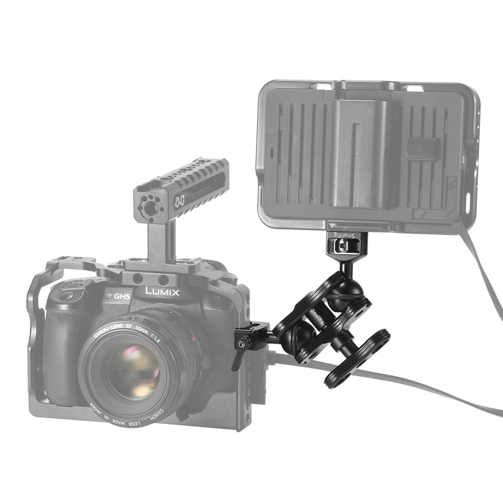 SmallRig Articulating Arm with Screw Ball Head and NATO Clamp Ball Head vista Video Sound Solutions (1)