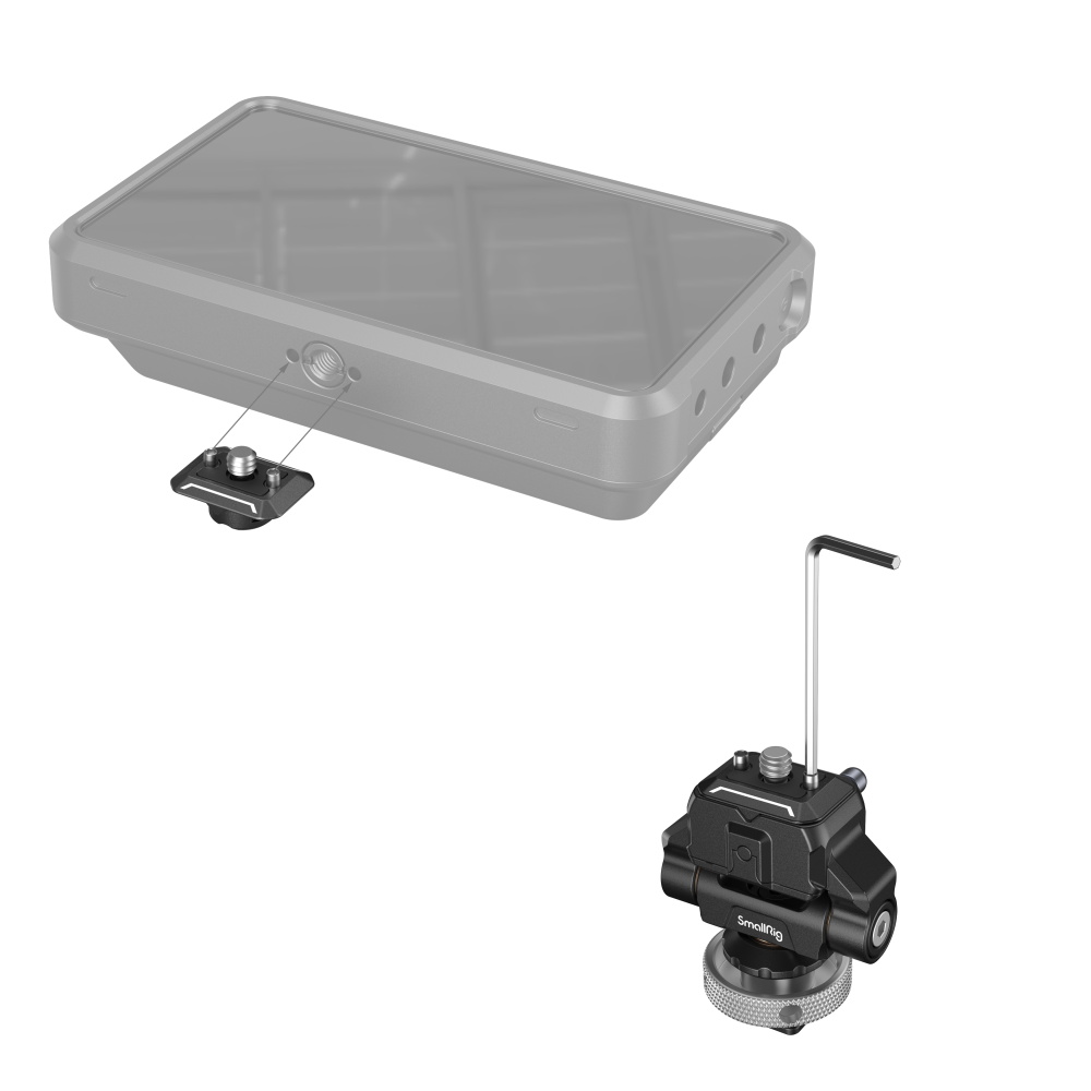 SmallRig Drop-in HawkLock mini Quick Release Monitor Mount with Cold Shoe 3514B detalles Video Sound Solutions