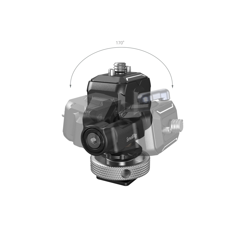 SmallRig Drop-in HawkLock mini Quick Release Monitor Mount with Cold Shoe 3514B rotación 2 Video Sound Solutions