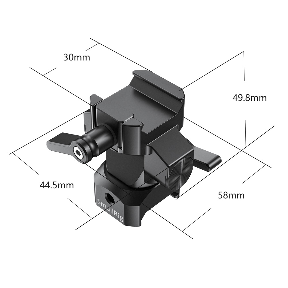 SmallRig Swivel and Tilt Monitor Mount with Nato Clamp Both Sides medidas Video Sound Solutions